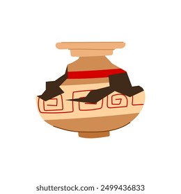 jug broken antique pot cartoon. archeology clay, roman greece, earthenware archaeology jug broken antique pot sign. isolated symbol vector illustration