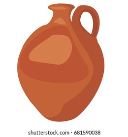 Jug cartoon icon. Kitchen tools, cookware and kitchenware vector illustration. Isolated on white