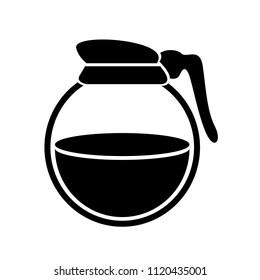 Jug coffee or tea canister. Simple icon of pitcher logotype vector illustration for web or print design.