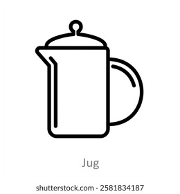 Jug and container icon concept