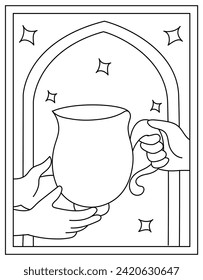Jug drawing designed in hand drawn vector 