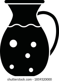 jug and drink Vector Icon 