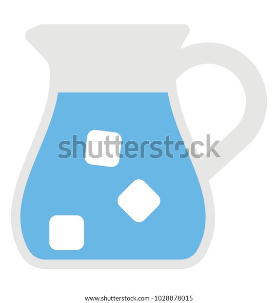 Jug Full Lime Water Cold Drink Stock Vector Royalty Free 1028878015
