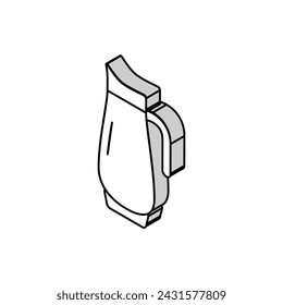 jug glass isometric icon vector. jug glass sign. isolated symbol illustration