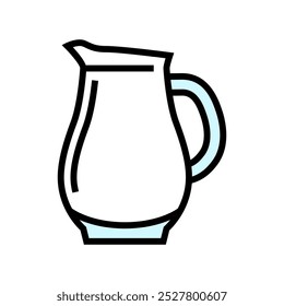 vetor de ícone de cor do pacote de vidro jug. sinal do pacote de vidro jug. ilustração de símbolo isolado