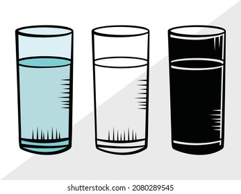 Jug With Glass, Jug, Printable Vector Illustration