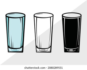 Jug With Glass, Jug, Printable Vector Illustration