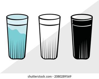Jug Con Vidrio, Jug, Ilustración De Vector Imprimible