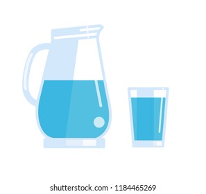 jug and glass with water