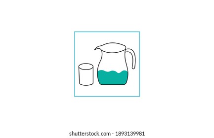 jug and glass with water