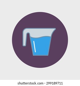 Jug glass with water