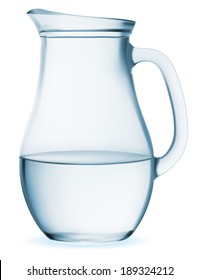 Jug glass with water - Illustration EPS-10