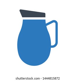 jug glyph color vector icon