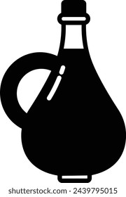 Jug glyph and line vector illustration