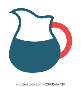 Jug Glyph Two Color Icon For Personal And Commercial Use.
