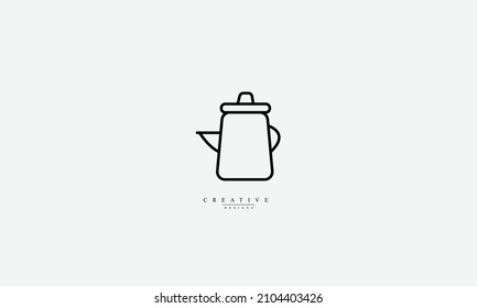 Jug glyph vector logo design