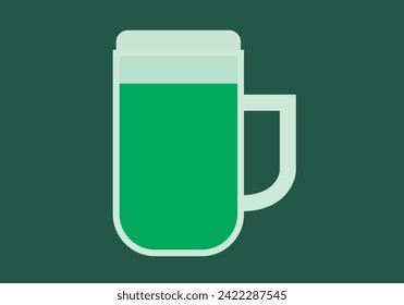 Jug with green St. Patrick's drink