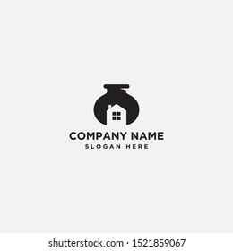jug home logo, negative space - vector