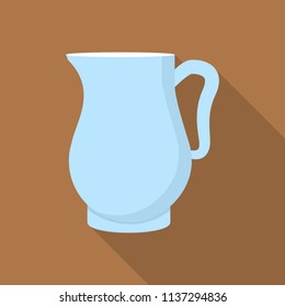 Jug icon. Flat illustration of jug vector icon for web design