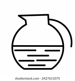 Jug icon in flat style. On a white background. Simple illustration