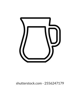 jug icon Flat symbol set outline