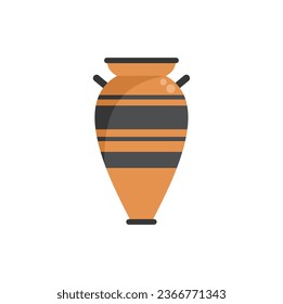 Jug icon flat vector. Vase pot. Jar clay isolated