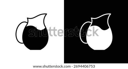 Jug icon illustration element design. black glyph icons
