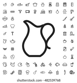 Jug icon illustration isolated vector sign symbol