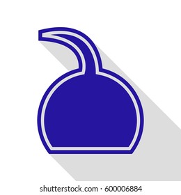 Jug icon illustration. Vector. Blue icon with flat style shadow path on white background.