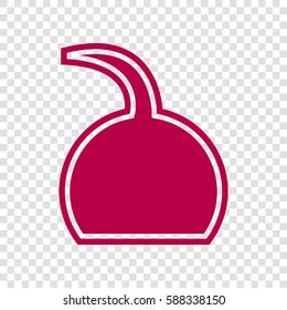 Jug icon illustration. Vector. Bordo icon on transparent background.