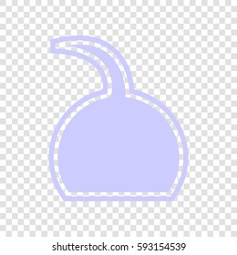 Jug icon illustration. Vector. Periwinkle icon on transparent background.