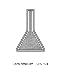 Jug icon illustration. Vector. Shaded gray icon on white background. Isolated.