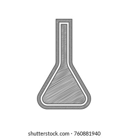 Jug icon illustration. Vector. Shaded gray icon on white background. Isolated.