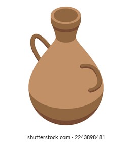 Jug icon isometric vector. Pottery class. Ceramic table