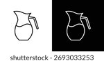 Jug icon. Line with editable stroke.