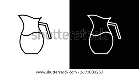 Jug icon. Line with editable stroke.