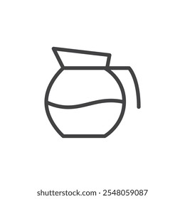 Jug icon Logo symbol outline set