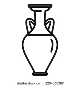 Jug icon outline vector. Vase pot. Jar clay