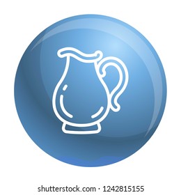 Jug icon. Outline jug vector icon for web design isolated on white background