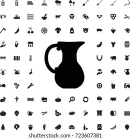 Jug icon. set of filled agriculture icons.