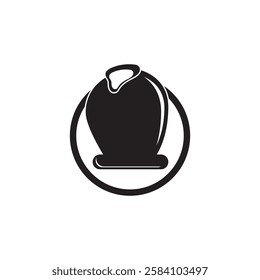 Jug icon. Set of jugs silhouettes isolated on white background. Water jug icon. Vector illustration