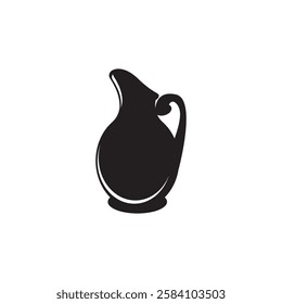 Jug icon. Set of jugs silhouettes isolated on white background. Water jug icon. Vector illustration