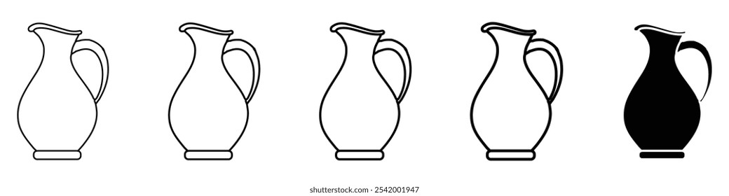 jug icon Simple outline illustration