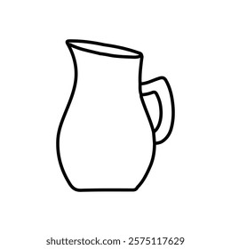 jug icon Simple outline illustration