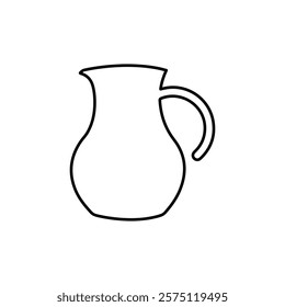 jug icon Simple outline illustration