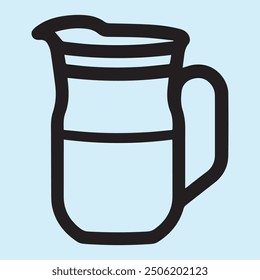 Jug icon vector art illustration.