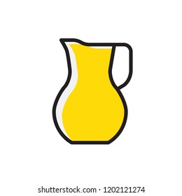 jug icon vector. kitchen icon with filled outline style