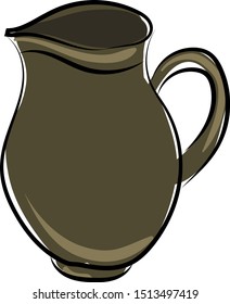 Jug, illustration, vector on white background.