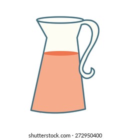 A jug with juice vector illustration