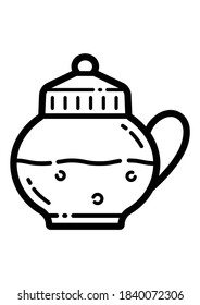 Jug Of Lemonade Flat Icon Isolated On White Background